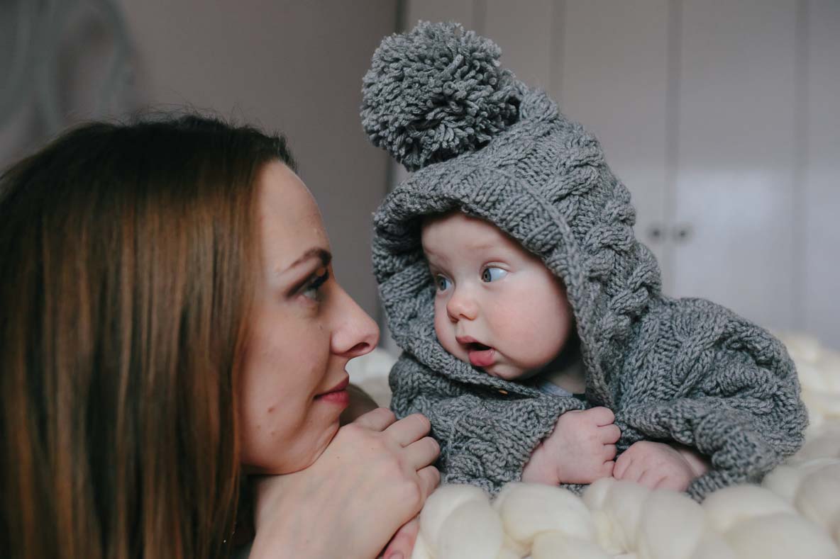 happy mother and her baby girl